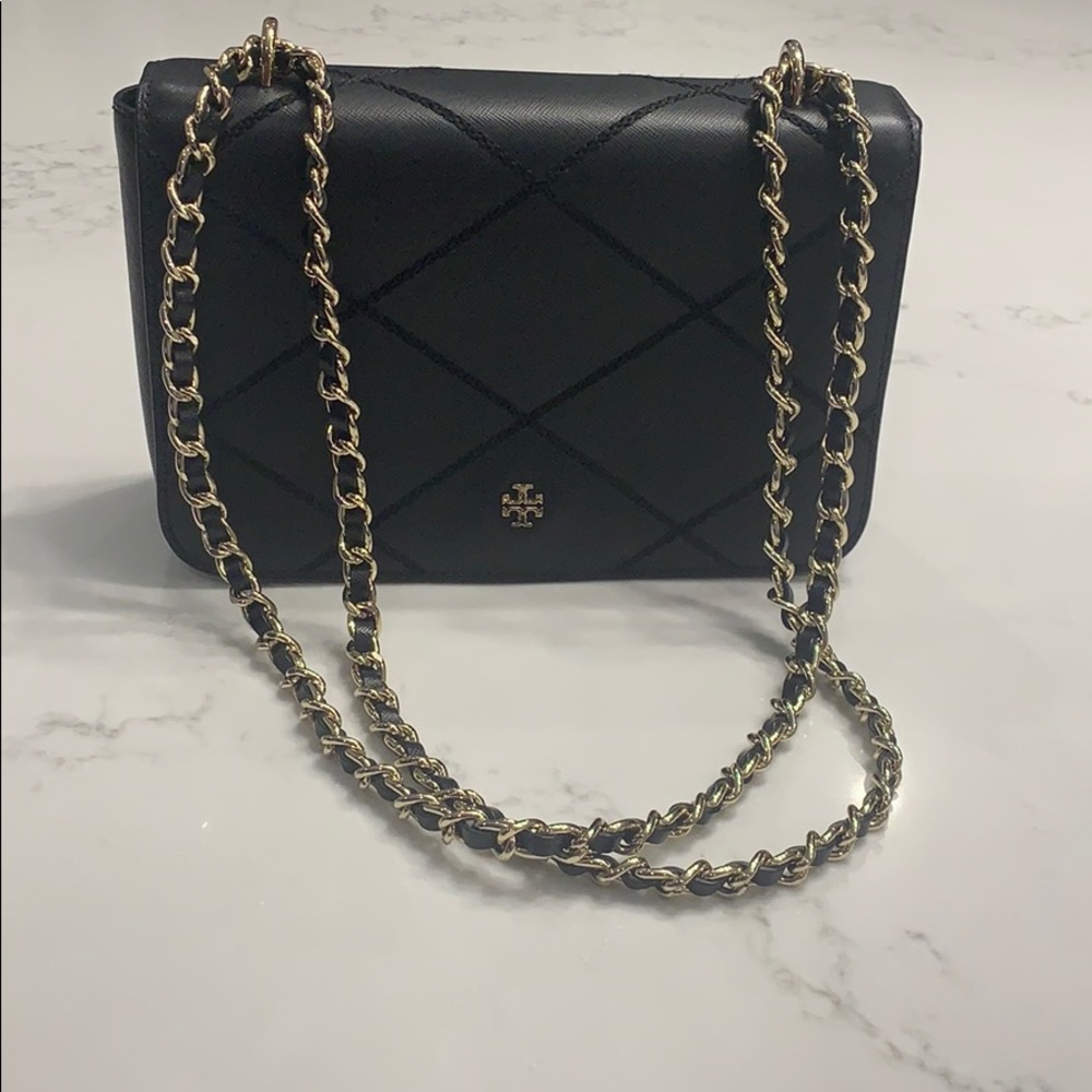 Tory Burch gold tone shoulder bag